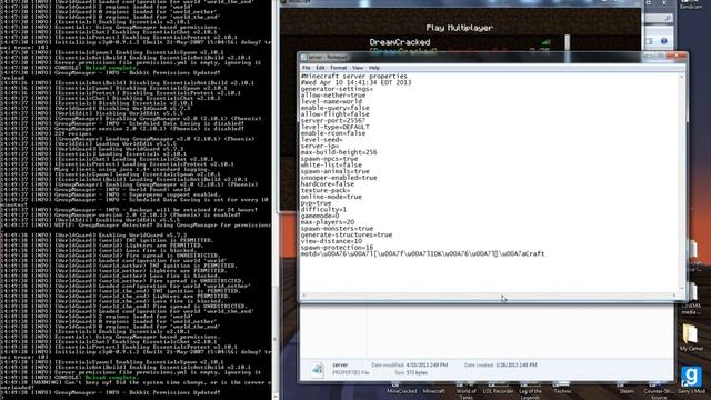 How To Set Your MOTD In Color For A MineCraft Server