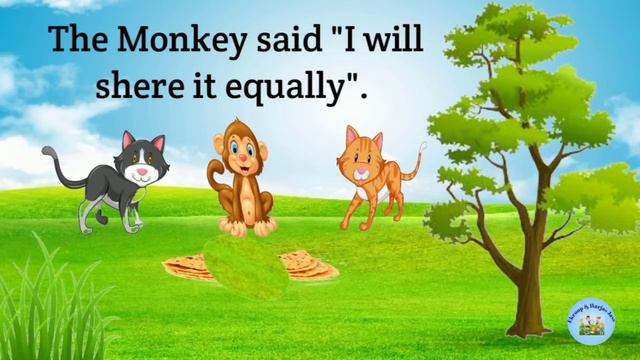 The two cats and a monkey story l short story in English for kids l смотреть онлайн