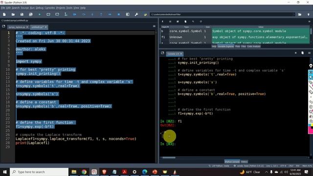 Laplace and Inverse Laplace in Python by Using SymPy - Control Engineering Tutorial смотреть онлайн