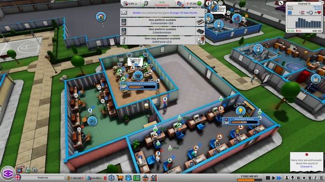 Training STAFF MEMBERS in MAD GAMES TYCOON 2 смотреть онлайн