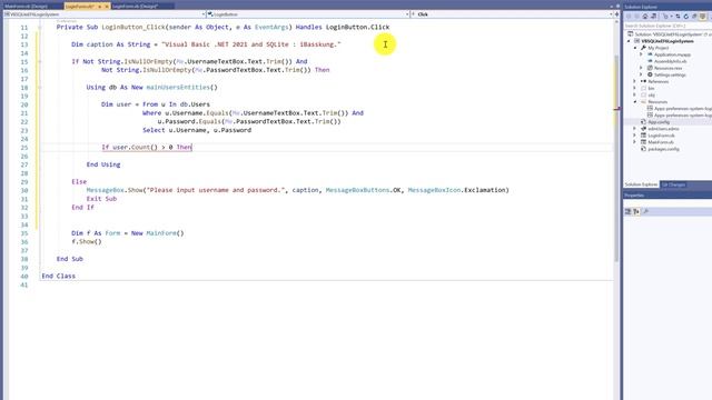 Visual Basic .NET How to Create a Login System using Entity Framework 6 and SQLite (4/4) смотреть онлайн