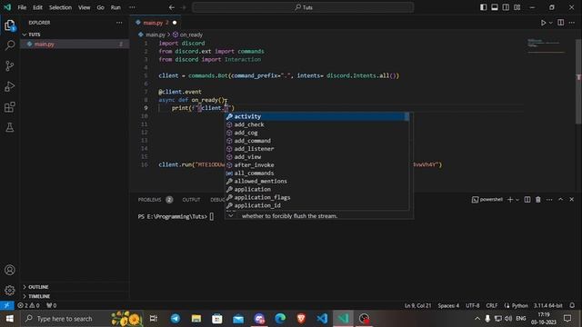 How To Make Discord Bot Using Python || Slash command & bot Status (2023) смотреть онлайн
