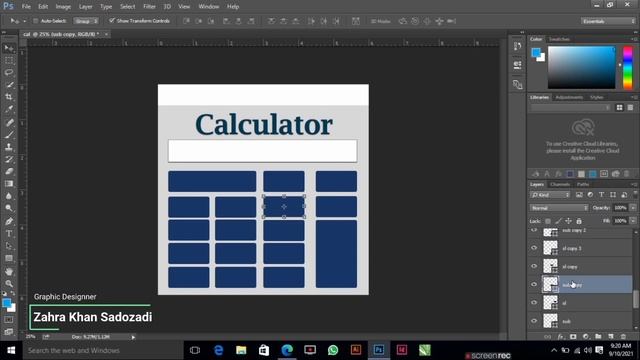 Calculator design | Adobe Photoshop CC 2015 | userinterface UI | visual studio look | Step by Step смотреть онлайн
