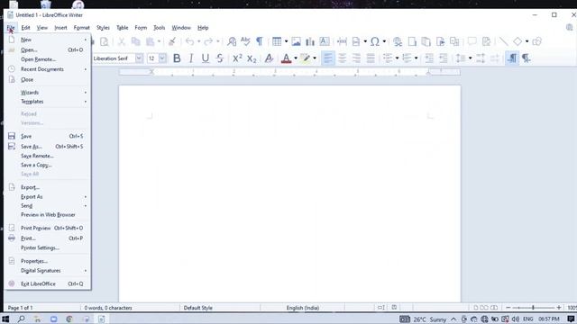 Libre Office Writer File Menu Part -1 || by Sati Sir смотреть онлайн