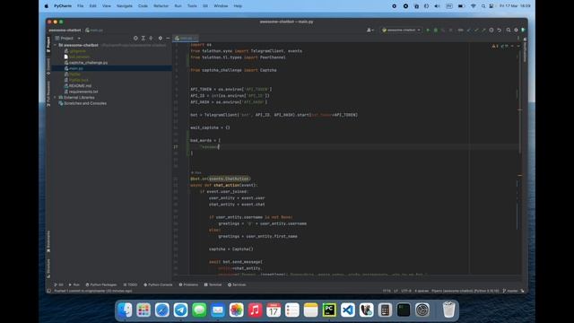 Govnocodim #4 — Пишем чат-бота на Python с Telethon: Проверяем сообщения на запрещенные слова смотреть онлайн