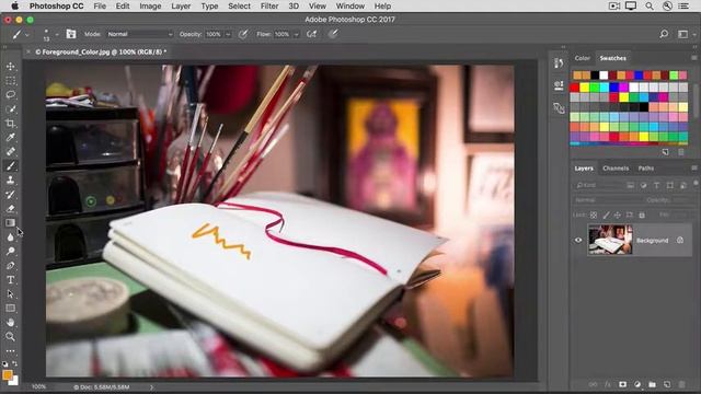 Use foreground and background colors | Adobe Photoshop CC tutorials смотреть онлайн