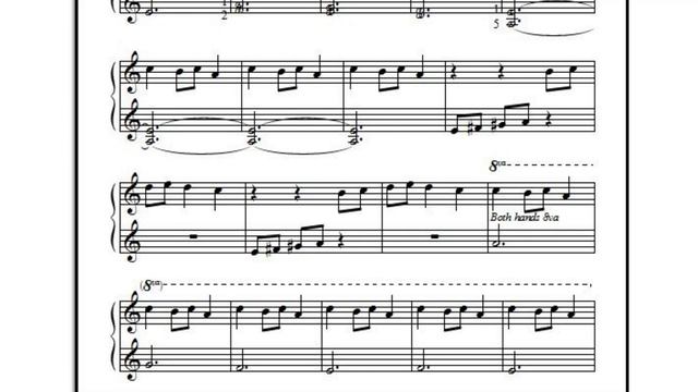 Carol of the Bells - Hark How the Bells piano sheet music смотреть онлайн