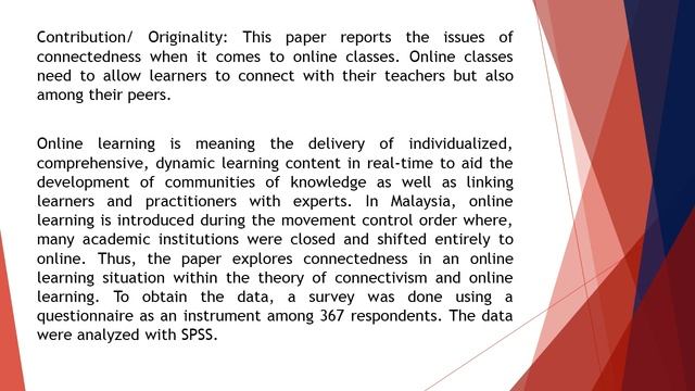 Exploring Connectedness in Online Learning IJASS 2022 124 135 146 смотреть онлайн