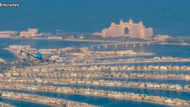 Emirates 'Flight Attendant' On Burj Khalifa With Expo 2020 Dubai Plane