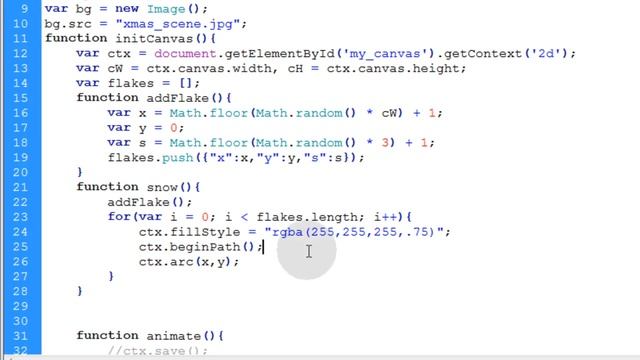 Canvas Bootcamp 20 - Particle Effect System Tutorial Snow Falling Animation смотреть онлайн