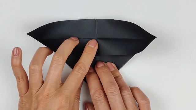 Folding a cute origami bat from paper yourself | Halloween decoration craft idea смотреть онлайн