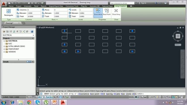 AutoCAD tutorial ARRAY and BREAK Commands Video 14 смотреть онлайн
