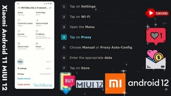 How to Setup a Proxy server for WiFi Xiaomi Android 11 MIUI 12