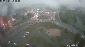 Сильный ураган и молнии в Абакане 13 июля 2023
