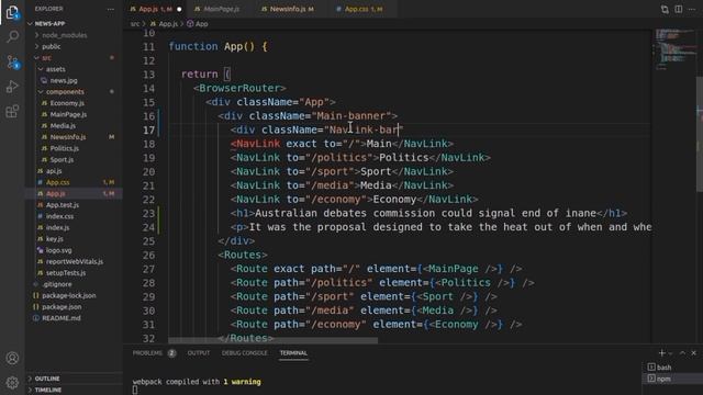 Верстка (1) новостного сайта на React JS (HTML + CSS) смотреть онлайн