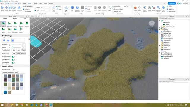 Создание игр в Roblox. Работа с ландшафтом. смотреть онлайн