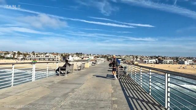 [4K] HERMOSA BEACH - Walk and Ride on the Beach, Hermosa Beach, Los Angeles, South Bay, California смотреть онлайн