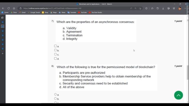 Blockchain and its Applications || NPTEL Week 6 assignment answers || #nptel #skumaredu смотреть онлайн