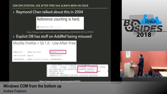 BSides Iowa 2018: "Windows COM from the bottom up" смотреть онлайн