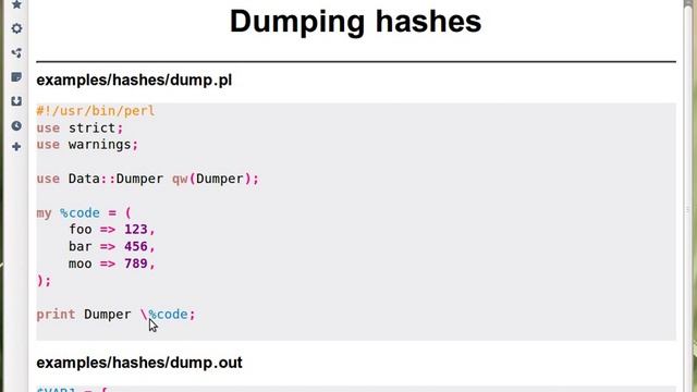 Beginner Perl Maven tutorial: 7.8 - dumping hash смотреть онлайн