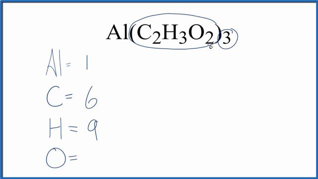 How to Find the Number of Atoms in Al(C2H3O2)3 (Aluminum acetate) смотреть онлайн