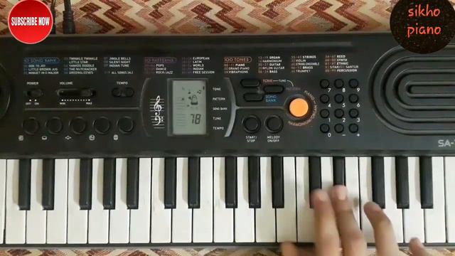 Bhaut pyaar Karte hai tumko sanam ((piano casio sa77)) by raghav bansal slow step by step notes смотреть онлайн