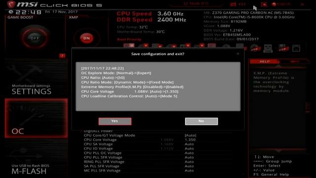 MSI Z370 GAMING CARBON PRO AC BIOS OVERVIEW AND 8600K OVERCLOCKING смотреть онлайн