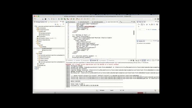 camunda embedded form with eclipse demo смотреть онлайн