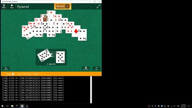 Pyramid Solitaire Solver