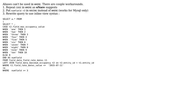 MySQL "case as column" question in WHERE clause (2 Solutions!!) смотреть онлайн