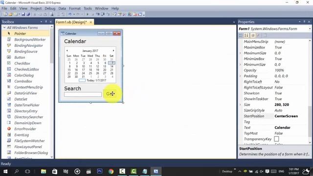 How To Make a Calendar In Visual Basic (2008,2010,2015,2017) With Codes смотреть онлайн