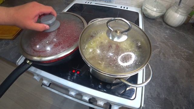 Постный борщ с фасолью без мяса . смотреть онлайн