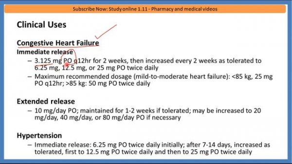 carvedilol 6.25 mg, 25 mg, 12.5 mg tablet - carvedilol mechanism of action, - Uses, Side Effects,