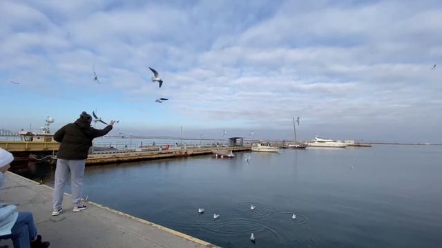 Одесса, прогулка к морскому вокзалу и близким местам смотреть онлайн
