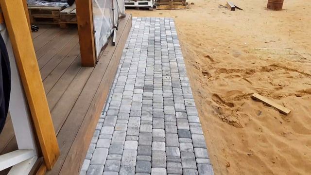 Тротуарная плитка на бетонное основание. смотреть онлайн