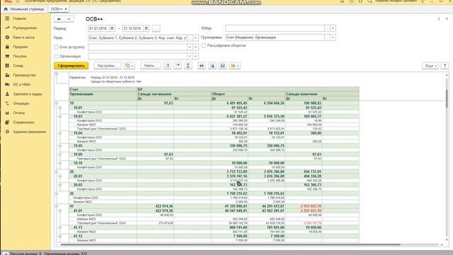 Отчет ОСВ++, консолидация данных ОСВ нескольких организаций смотреть онлайн