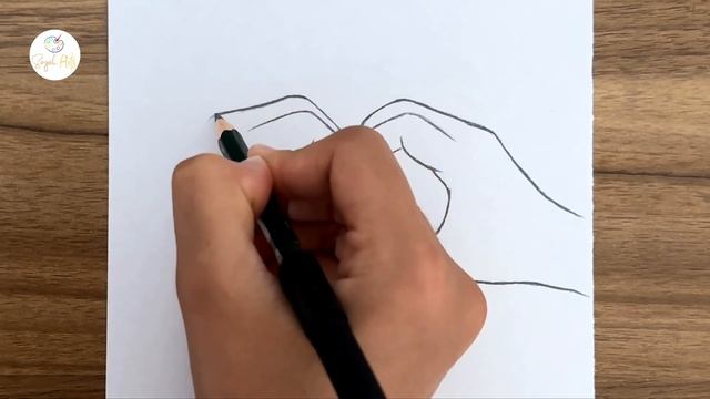 How to draw a love hand || Easy drawing ideas for beginners || Easy drawings step by step смотреть онлайн