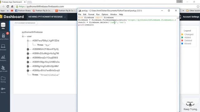 Firebase And Python Tutorial 8 : How to delete or remove child from firebase app смотреть онлайн