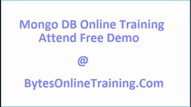 Mongo DB Online Training смотреть онлайн