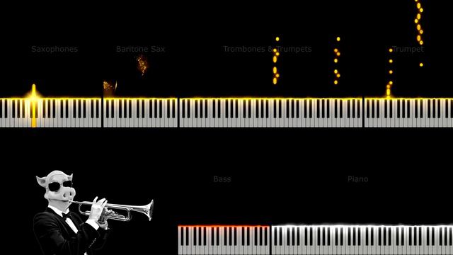 Flight Of The Bumblebee | Big Band Boogie Style/Swing Version | MIDI Visualizer смотреть онлайн