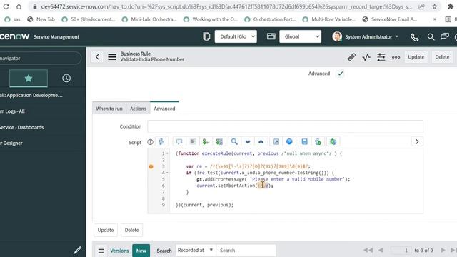 Server Side Validation via Business Rules in ServiceNow смотреть онлайн