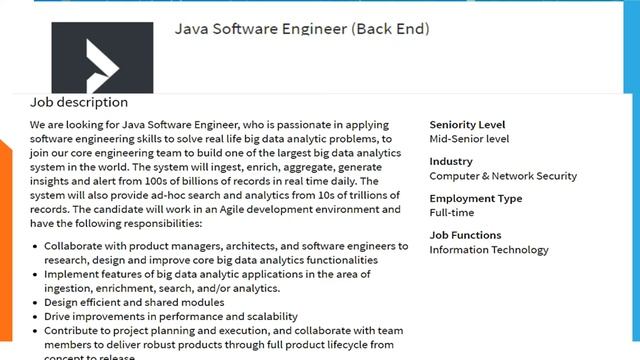 Job vacancy Java Software Engineer company смотреть онлайн
