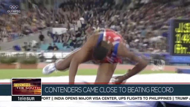 Celebrating Cuban World Olympic Champion Javier Sotomayor