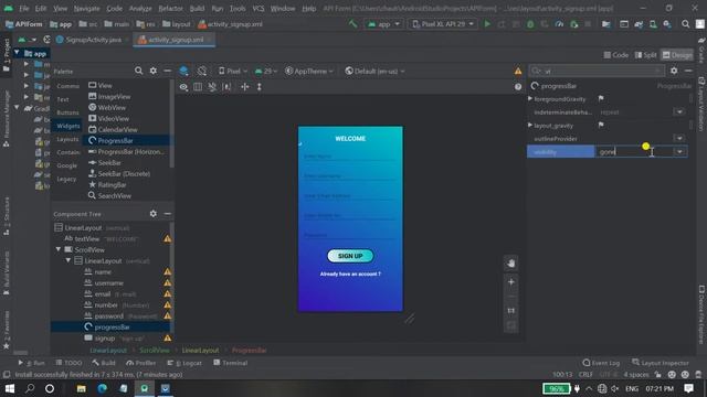 How to implement Progressbar in Android Studio || in Hindi смотреть онлайн