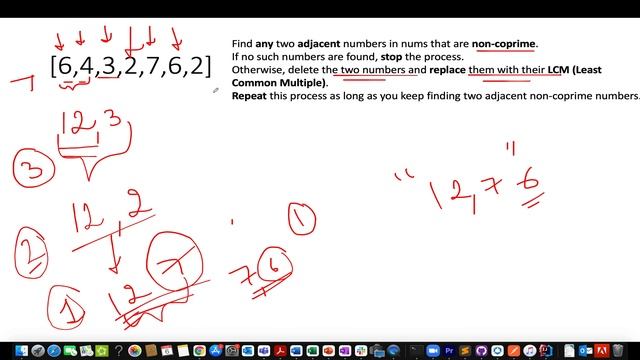 Replace Non-Coprime Numbers in Array | Leetcode 2197 | Easy Stack | Contest 283 | ?? смотреть онлайн