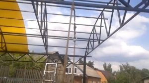 как монтировать, соединить поликарбонат 4мм на навесе