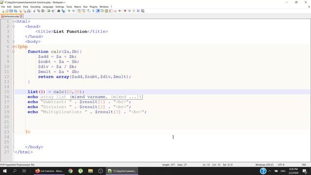 List Function for Multiple Arguments (Urdu/Hindi) смотреть онлайн
