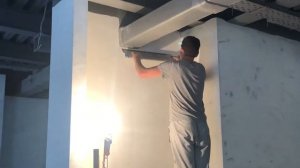 Нанесение шпаклевки валиком. Шпатель Storch 80 см