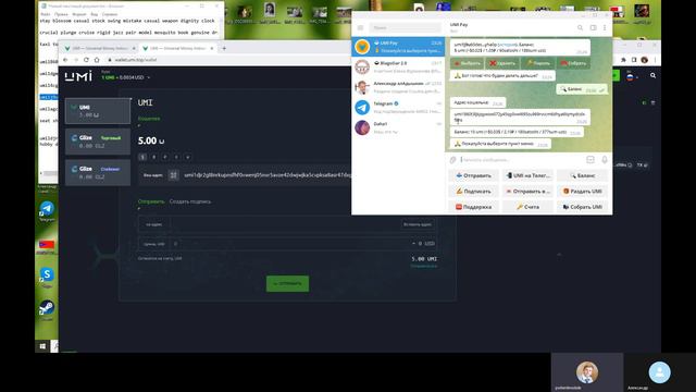 Функционал бота UMI Pay смотреть онлайн