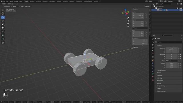 Анимация колёс в Blender | Драйвер и ограничители в BLender | Копировать вращение объекта смотреть онлайн